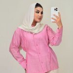 بلوز محم  پری شیشه ای اورگانزا بندینک