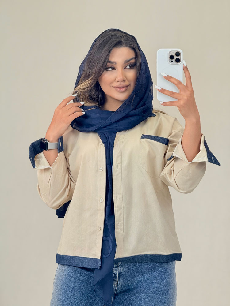 IMG_3422 بلوز رایکا لینن جین ترکیب مدال - Image 1