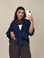 بلوز محم  ینزی جلو گره ای تیتا