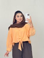 بلوز محم  ینزی جلو گره ای تیتا - Image 7