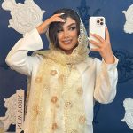 شال اچ اچ سرمه دوزی نگینی بلیه