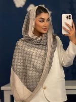 شال رسپینا ابریشم میله ای دور گیپور گوچی - Image 8