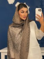 شال رسپینا ابریشم میله ای دور گیپور گوچی - Image 3