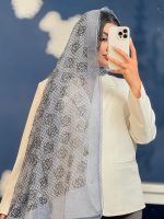 شال رسپینا ابریشم میله ای دور گیپور لووه