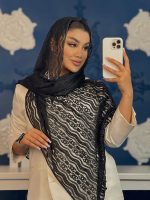 شال اچ اچ حریر دووره نگین دار