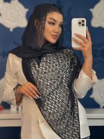 شال اچ اچ حریر دووره نگین دار - Image 5