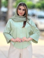 بلوز نامو لینن باکسی پشت پیله رزیتا - Image 7