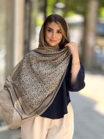شال رسپینا ابریشم میله ای لمه چاپی کلوین - Image 3