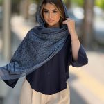 شال رسپینا ابریشم میله ای لمه چاپی کلوین