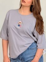 تیشرت بصر نخ پنبه باکسی تدی بوی - Image 5